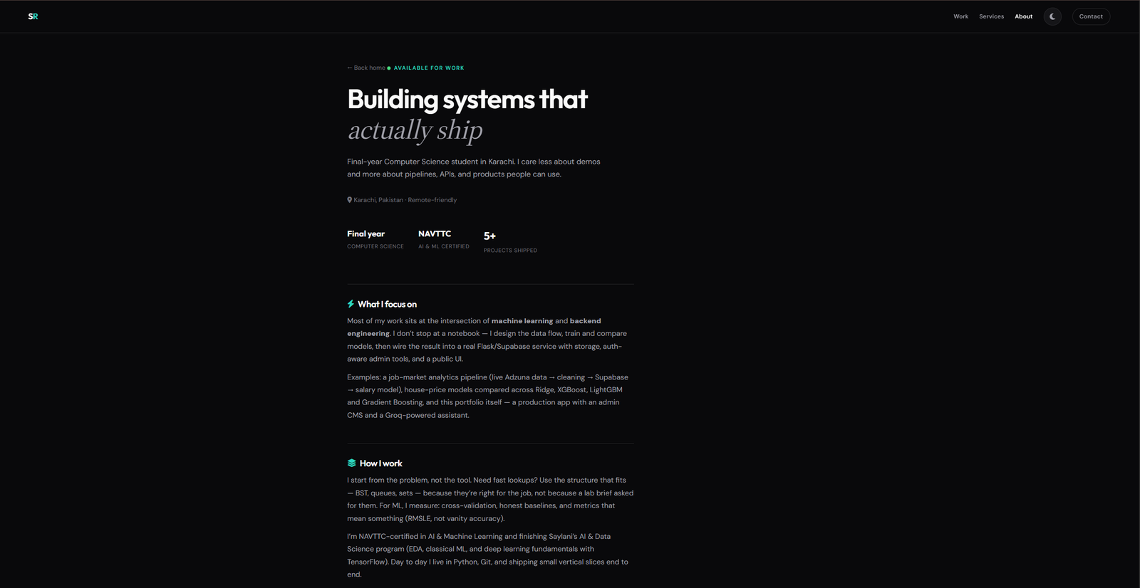 Portfolio screenshot 3